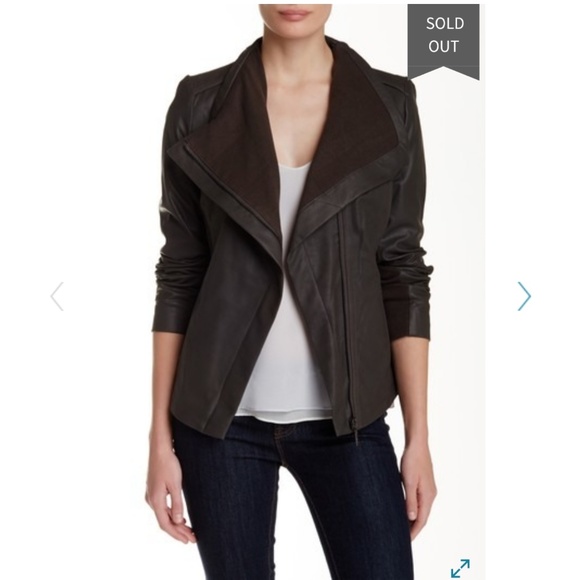 Rachel Roy Lambskin Leather Jacket - Picture 5 of 8